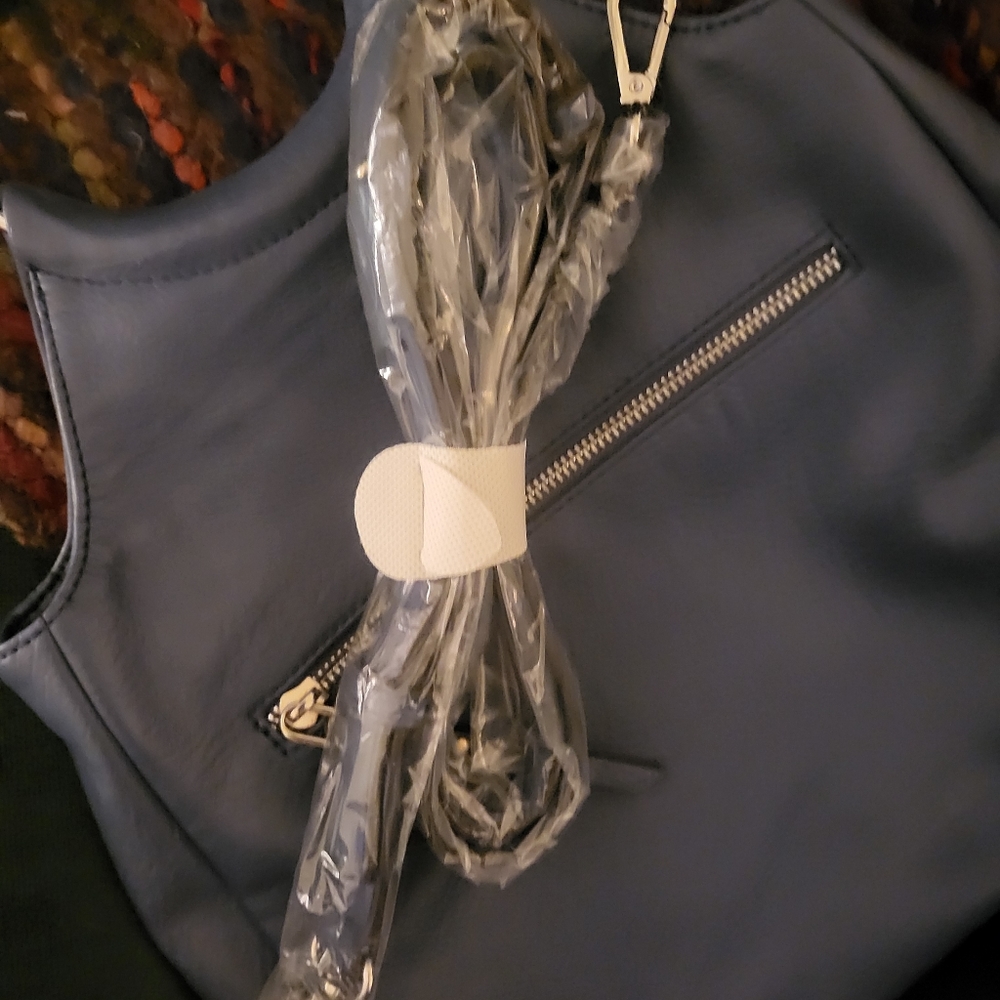 INC Blue Leather Purse - Picture 9 of 10